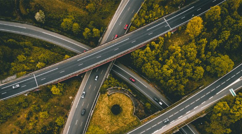 Highways crossing over